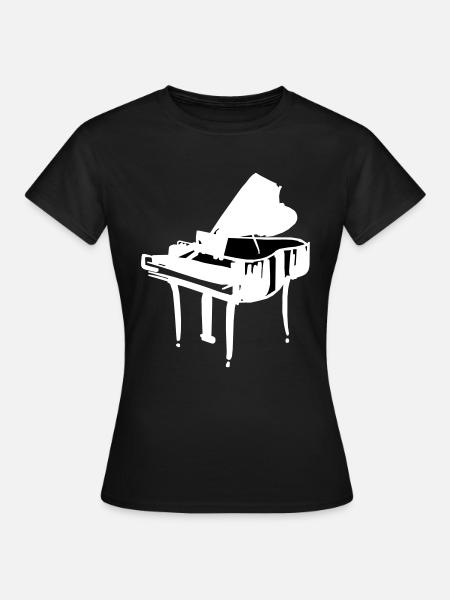 White piano - Women's T-Shirt - black