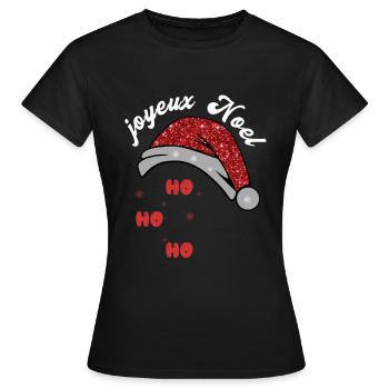 Joyeux Noël - Frauen T-Shirt - Schwarz - Vorne - AI Model Female 172 dark (172cm)