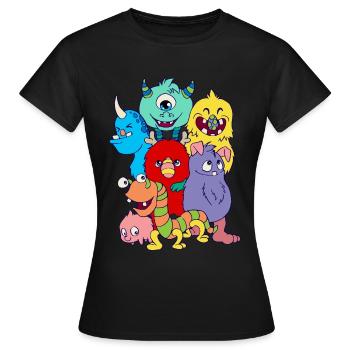 Geschenkidee Monster Design Geburtstag Halloween - Frauen T-Shirt - Schwarz - Vorne - AI Model Female 172 dark (172cm)