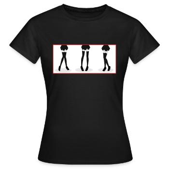 Anime Girls - Sexy Legs - Japan Girl Design - T-shirt Femme - noir - Devant - AI Model Female 172 dark (172cm)