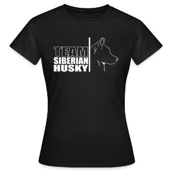 TEAM Husky de Sibérie Chien Wilsigns - T-shirt Femme - noir - Devant - AI Model Female 172 dark (172cm)