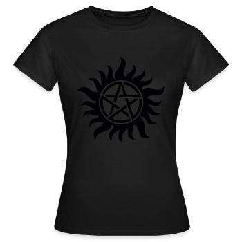 Übernatürlicher Anti-Besitz - Frauen T-Shirt - Schwarz - Vorne - AI Model Female 172 dark (172cm)