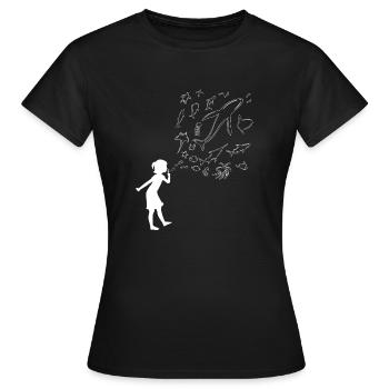Fantasy Bulles de savon - T-shirt Femme - noir - Devant - AI Model Female 172 dark (172cm)