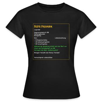 Legendäre feste Freundin Liebe Beziehung verliebt - Frauen T-Shirt - Schwarz - Vorne - AI Model Female 172 dark (172cm)