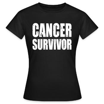 Cancer Survivor - Women's T-Shirt - black - Front - AI Model Female 172 dark (172cm)