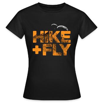 Randonnée et vol Parapente orange - T-shirt Femme - noir - Devant - AI Model Female 172 dark (172cm)
