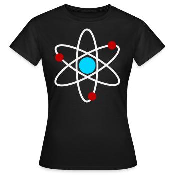 An Atom - Women's T-Shirt - black - Front - AI Model Female 172 dark (172cm)