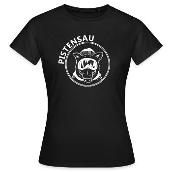 Piste boom gift idea for skiers - Women's T-Shirt - black - Front - AI Model Female 172 dark (172cm)