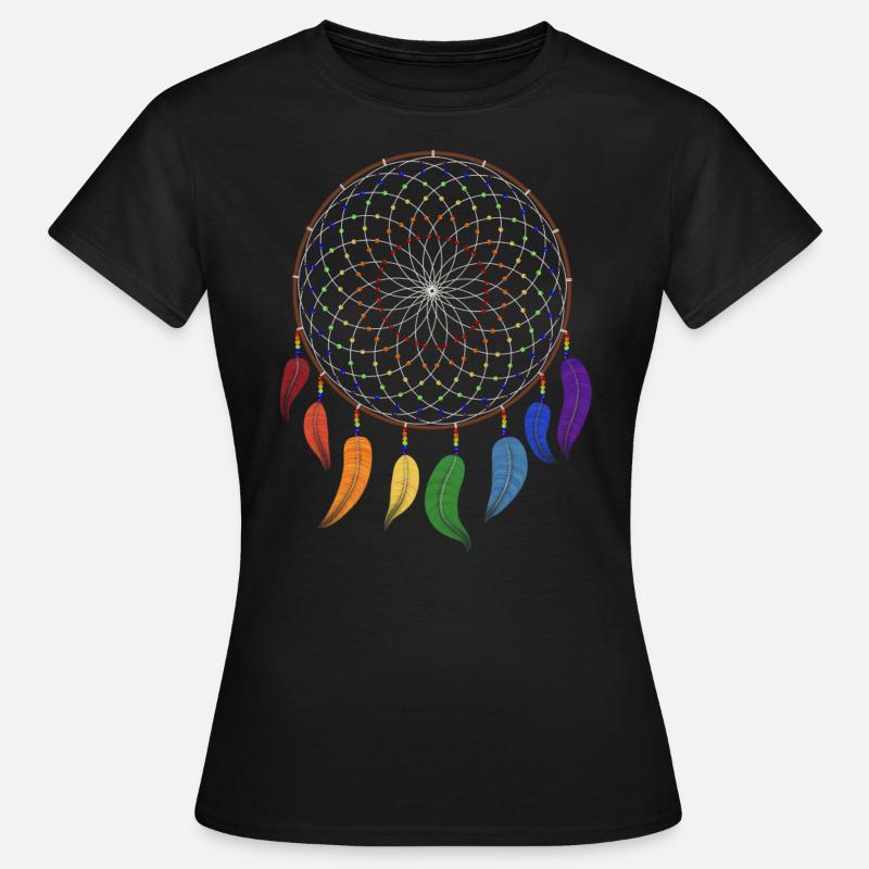 Dreamcatcher Rainbow Chakra - Women's T-Shirt - black