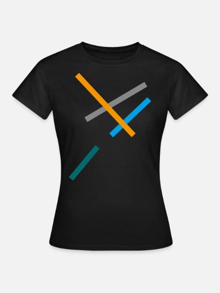 Conception à rayures minimales - T-shirt Femme - noir