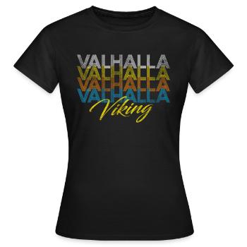 Valhalla Walhalla Viking Vikings - Women's T-Shirt - black - Front - AI Model Female 172 dark (172cm)