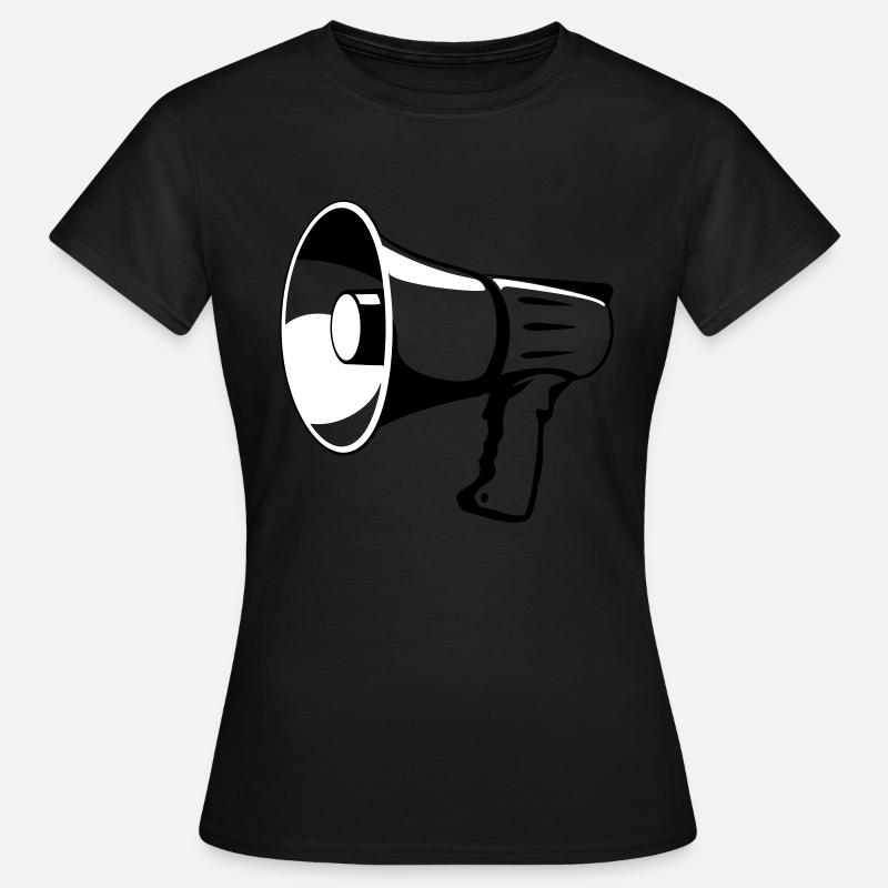 Megaphon - Frauen T-Shirt - Schwarz