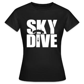 Skydive - Skydiving - Women's T-Shirt - black - Front - AI Model Female 172 dark (172cm)