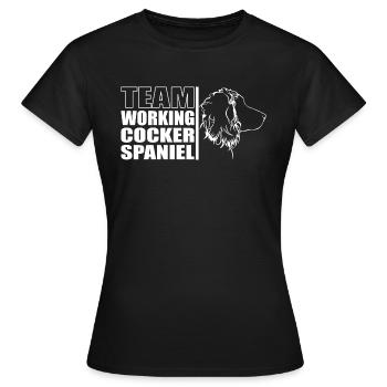 TEAM Working Cocker Spaniel Dogs Dog Wilsigns - Women's T-Shirt - black - Front - AI Model Female 172 dark (172cm)