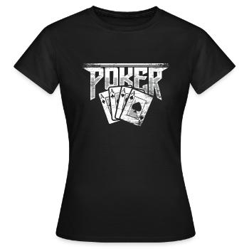 Poker Poker Poker Pokercoffer Texas Holdem - T-shirt Femme - noir - Devant - AI Model Female 172 dark (172cm)