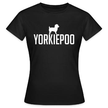 Yorkiepoo Races de chiens Chiens Chiens Wilsigns - T-shirt Femme - noir - Devant - AI Model Female 172 dark (172cm)