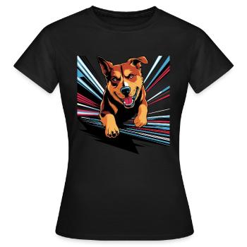 Action Dog - Women's T-Shirt - black - Front - AI Model Female 172 dark (172cm)