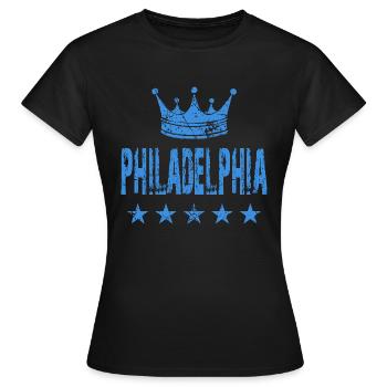 Philadelphia - Women's T-Shirt - black - Front - AI Model Female 172 dark (172cm)