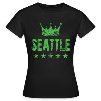Seattle Crown Stars - Women's T-Shirt - black - Front - AI Model Female 172 dark (172cm)