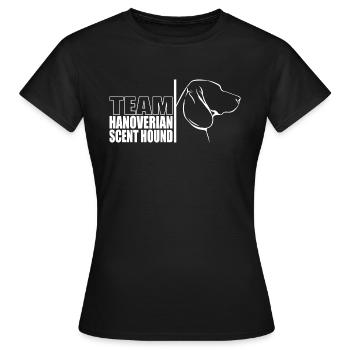 TEAM Hanoverian Scent Hound Dogs Wilsigns - Women's T-Shirt - black - Front - AI Model Female 172 dark (172cm)