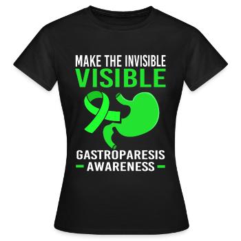 Darm Krankheit Gastroparese - Frauen T-Shirt - Schwarz - Vorne - AI Model Female 172 dark (172cm)