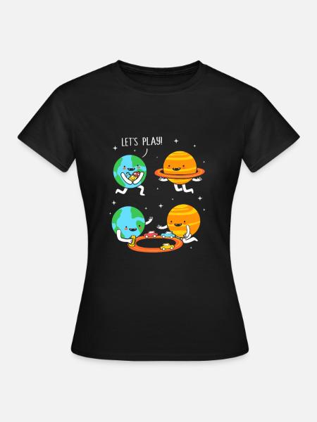 Ruimte, Planeten, Heelal, Ruimte - Vrouwen T-shirt - zwart