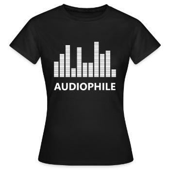 Amplificateur Audiophile - T-shirt Femme - noir - Devant - AI Model Female 172 dark (172cm)