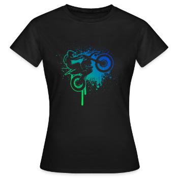 Dirt Bike Dirt Bike Women Dirt Biker Men - Women's T-Shirt - black - Front - AI Model Female 172 dark (172cm)