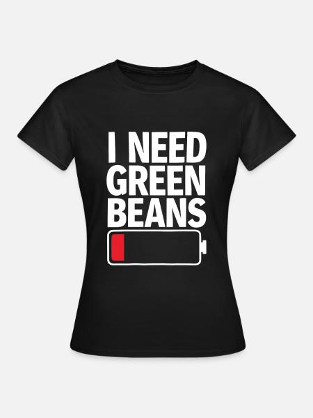 Grüne Bohnen - Frauen T-Shirt - Schwarz