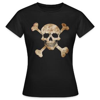 Drapeau pirate - T-shirt Femme - noir - Devant - AI Model Female 172 dark (172cm)