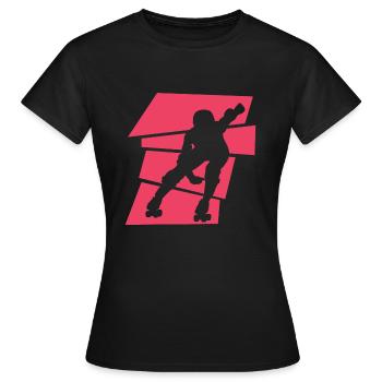 Roller Derby - T-shirt Femme - noir - Devant - AI Model Female 172 dark (172cm)