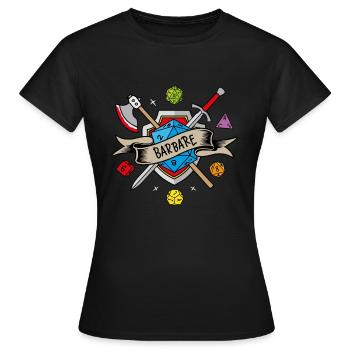 Barbare JDR & RPG - T-shirt Femme - noir - Devant - AI Model Female 172 dark (172cm)
