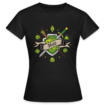 Druiden-RPG - Frauen T-Shirt - Schwarz - Vorne - AI Model Female 172 dark (172cm)