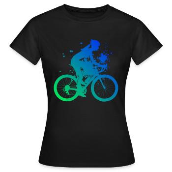 Vélo Cyclisme Vélo VTT Vélo de montagne - T-shirt Femme - noir - Devant - AI Model Female 172 dark (172cm)