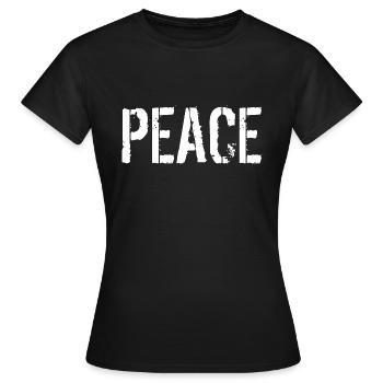 Peace - T-shirt Femme - noir - Devant - AI Model Female 172 dark (172cm)