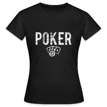 poker - T-shirt Femme - noir - Devant - AI Model Female 172 dark (172cm)
