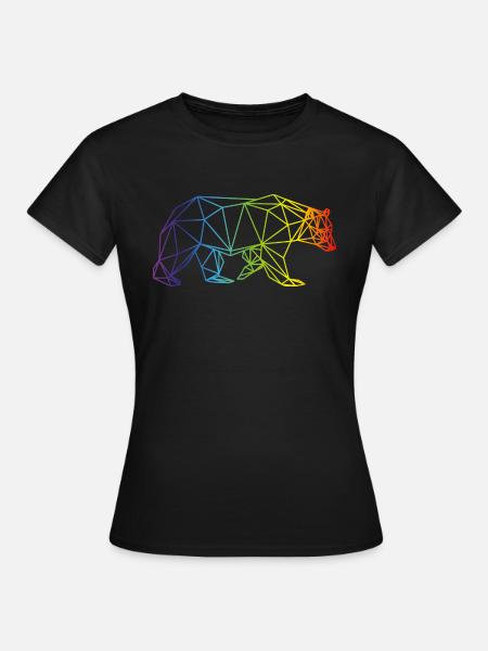 Bär Grizzly Gay Pride LGBT Geschenk Braunbär Jäger - Frauen T-Shirt - Schwarz