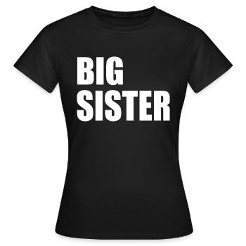 Big sister - Women's T-Shirt - black - Front - AI Model Female 172 dark (172cm)