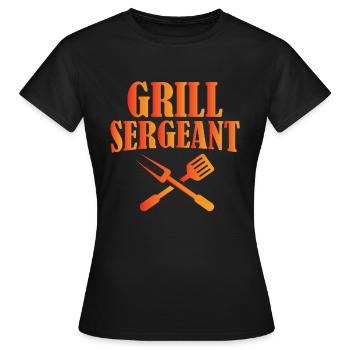 Grill Sergeant - Frauen T-Shirt - Schwarz - Vorne - AI Model Female 172 dark (172cm)