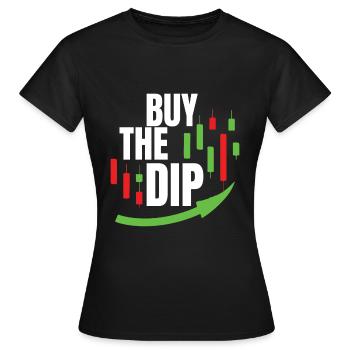 Kaufen Sie Den Dip - Buy The Dip - Frauen T-Shirt - Schwarz - Vorne - AI Model Female 172 dark (172cm)