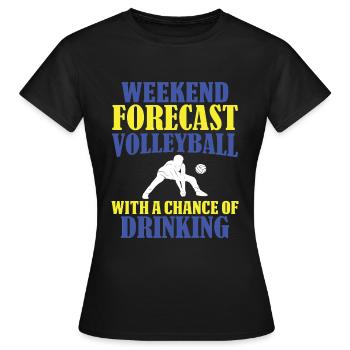 Prédiction du week-end Volleyball avec une chance - T-shirt Femme - noir - Devant - AI Model Female 172 dark (172cm)