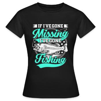 Quand j’ai disparu, je suis allé pêcher - T-shirt Femme - noir - Devant - AI Model Female 172 dark (172cm)