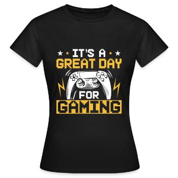 Un grand jour pour les jeux - T-shirt Femme - noir - Devant - AI Model Female 172 dark (172cm)