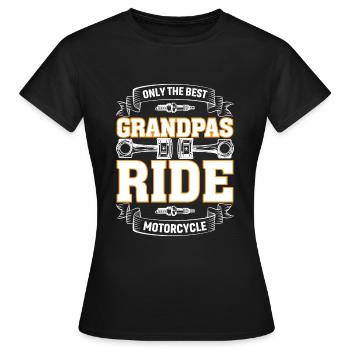Nur Die Besten Großväter Fahren Motorrad - Frauen T-Shirt - Schwarz - Vorne - AI Model Female 172 dark (172cm)