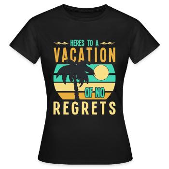 Pour des vacances sans regrets - T-shirt Femme - noir - Devant - AI Model Female 172 dark (172cm)