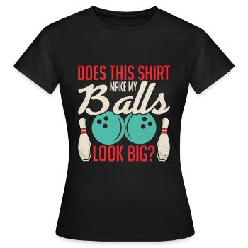Est-ce que cette chemise fait paraître mes couilles grosses? - T-shirt Femme - noir - Devant - AI Model Female 172 dark (172cm)