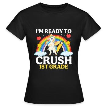 Je suis prêt à conquérir la 1ère classe - T-shirt Femme - noir - Devant - AI Model Female 172 dark (172cm)
