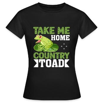Ramenez-moi le crapaud du pays d’origine - T-shirt Femme - noir - Devant - AI Model Female 172 dark (172cm)