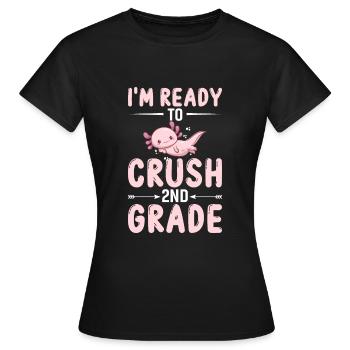 Je suis prêt à conquérir la 2e classe - T-shirt Femme - noir - Devant - AI Model Female 172 dark (172cm)
