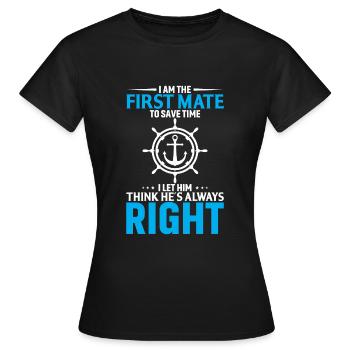 Je suis le premier barreur à gagner du temps - T-shirt Femme - noir - Devant - AI Model Female 172 dark (172cm)
